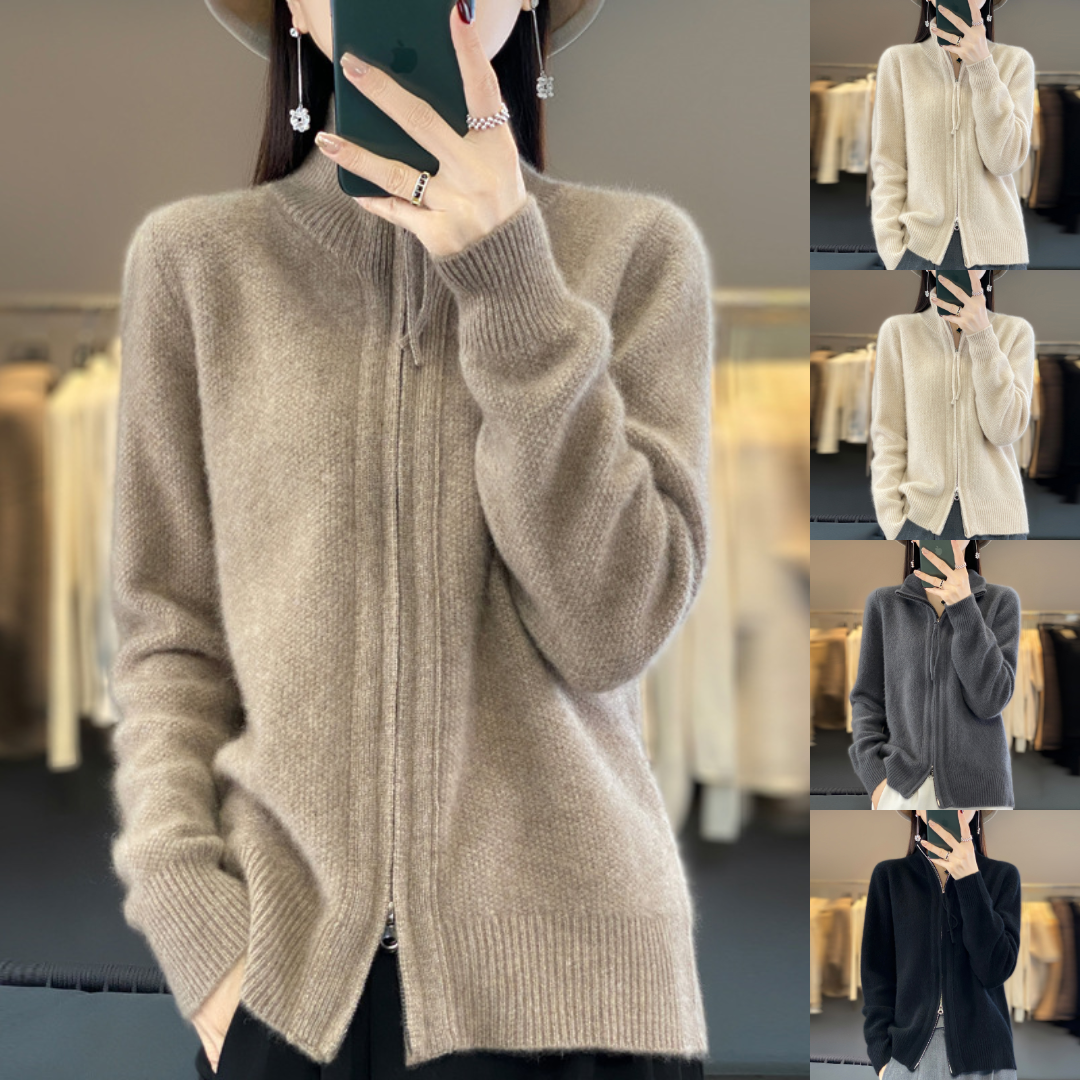 LUNA | Cardigan doux zippé