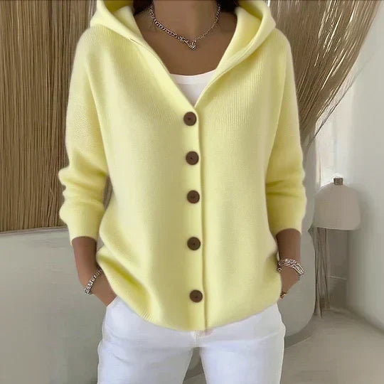 ZOÉ | Cardigan en maille à capuche