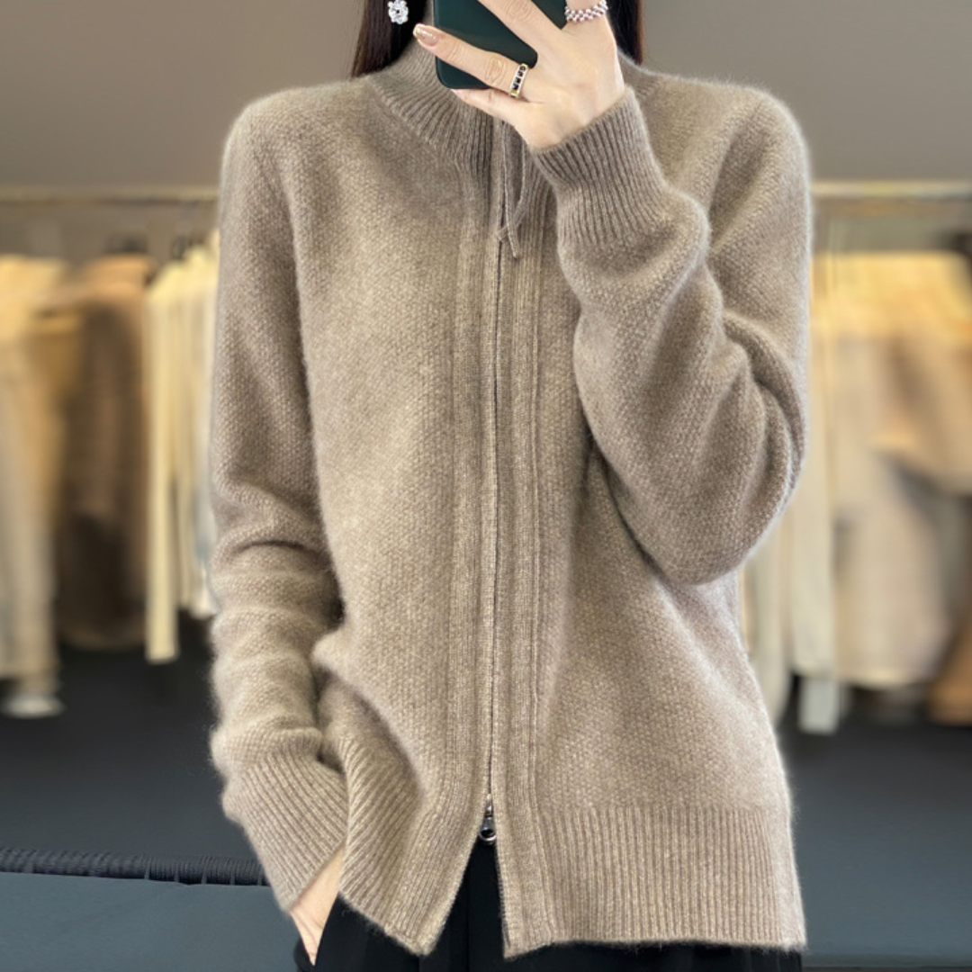 LUNA | Cardigan doux zippé