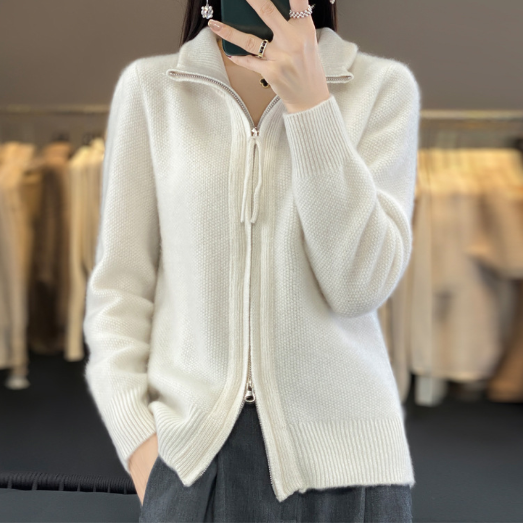 LUNA | Cardigan doux zippé
