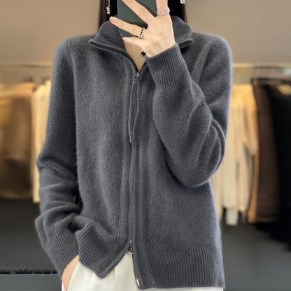 LUNA | Cardigan doux zippé