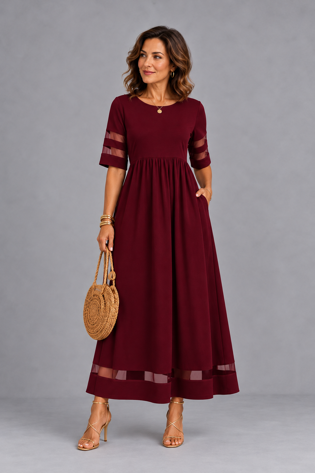Aubrey™ – Robe midi qui affine le ventre