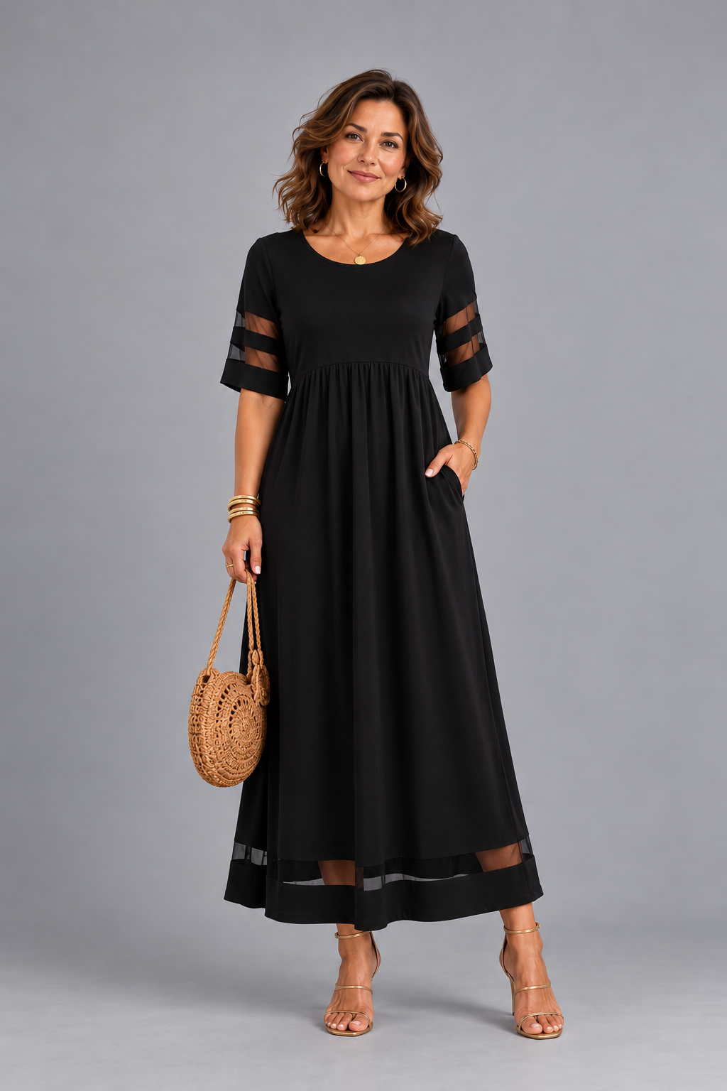 Aubrey™ – Robe midi qui affine le ventre