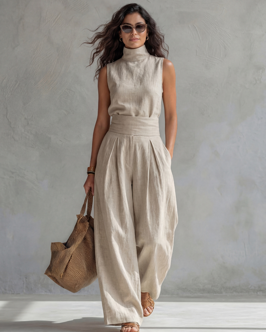 María | Ensemble élégant avec pantalon large et haut