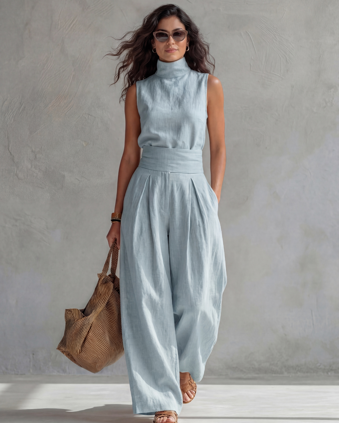 María | Ensemble élégant avec pantalon large et haut