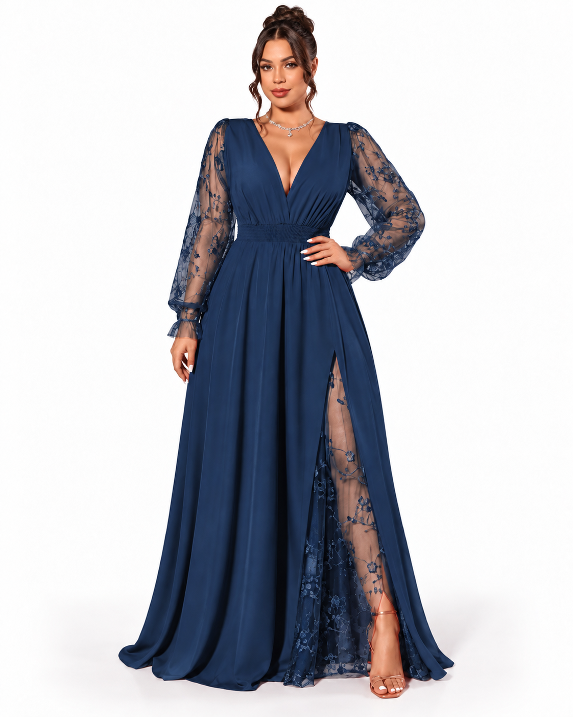 CELESTE | Robe longue romantique en dentelle