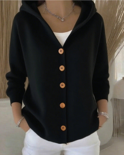 ZOÉ | Cardigan en maille à capuche
