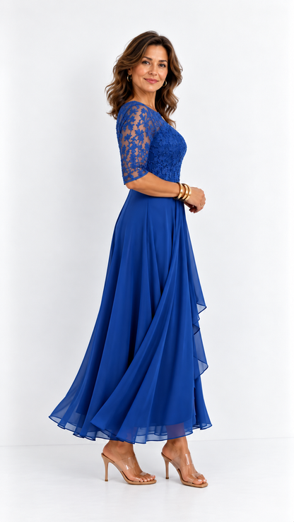 RHONDA | Robe midi élégante en dentelle