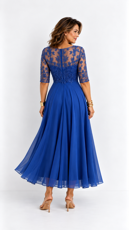 RHONDA | Robe midi élégante en dentelle