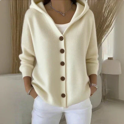 ZOÉ | Cardigan en maille à capuche