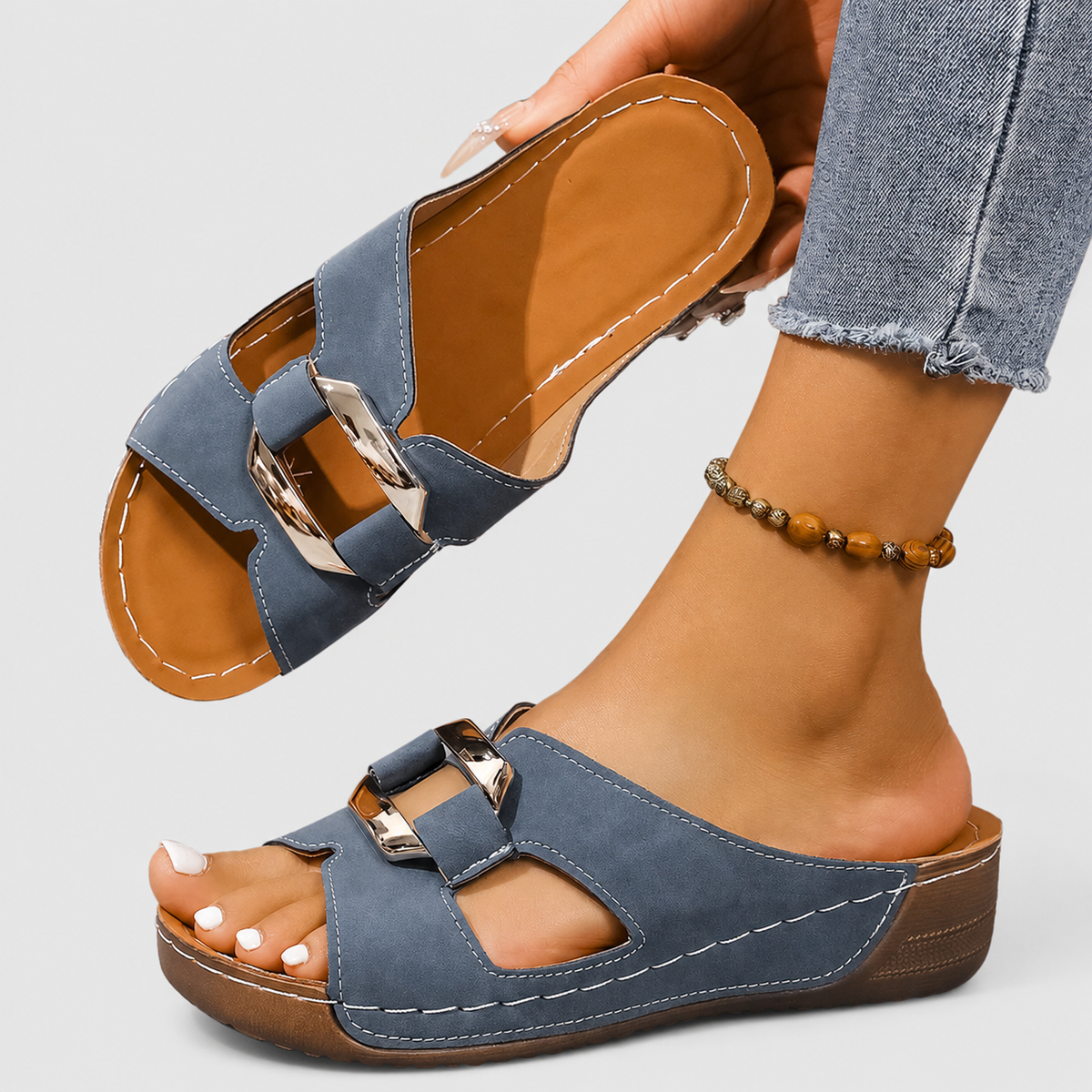 Sandales chic à boucle