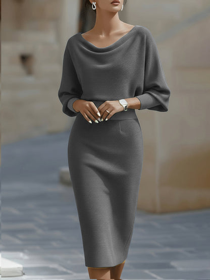 Alice | Robe midi drapée blanche