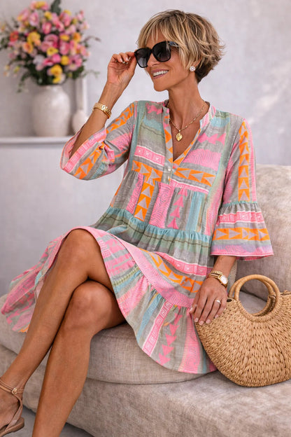 Lucy | Robe midi fluide à motif
