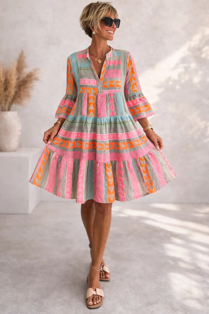 Lucy | Robe midi fluide à motif