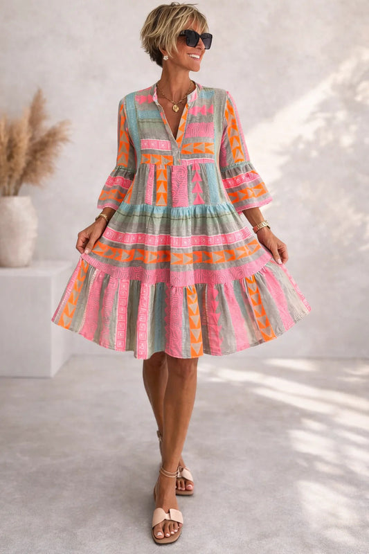 Lucy | Robe midi fluide à motif